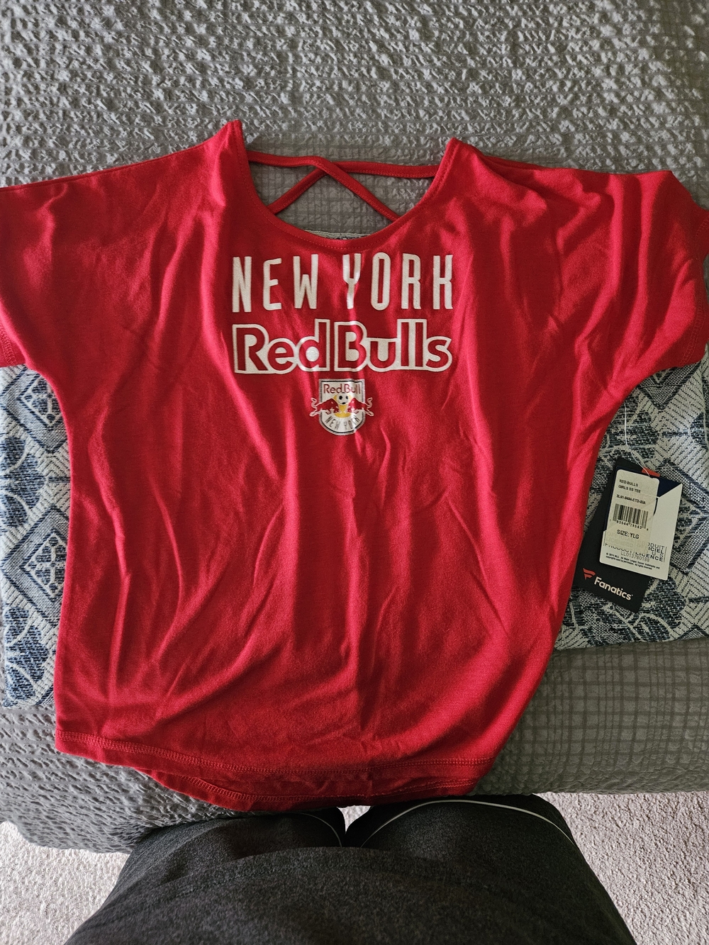 Fanatics New York Red Bulls Women's Red Tee with Logo